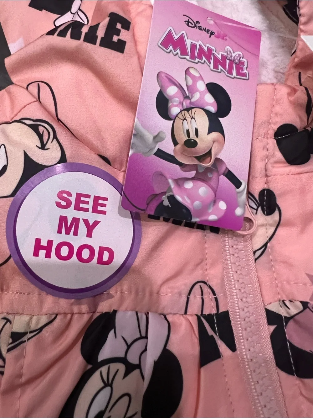BRAND NEW Minnie Mouse Hooded Jacket w/Ears  Size 12 Months